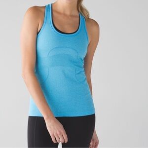 Lululemon Athletica Blue Swiftly Tech Razor Back Tank Top Size 8